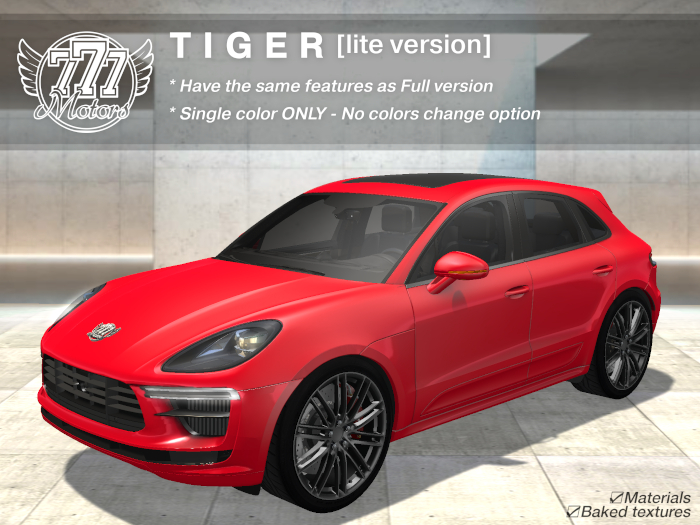 [777-lite] TIGER - Carmine Red (rez&touch)