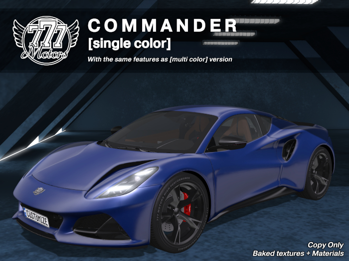 [777-lite] Commander - Royal Blue (Add)
