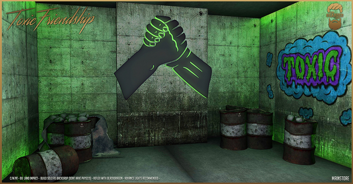 Toxic Friendship Backdrop - The Bearded Guy