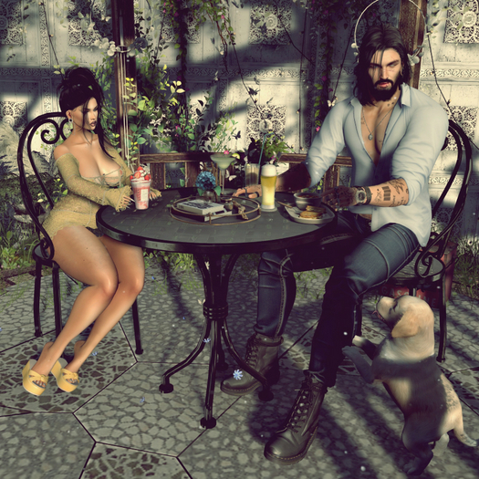 BB Teatime Sit Poses - M & F (Props not Included)