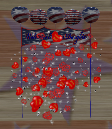 Welcome Home Daughter Banner Balloons RWB Love Miss You