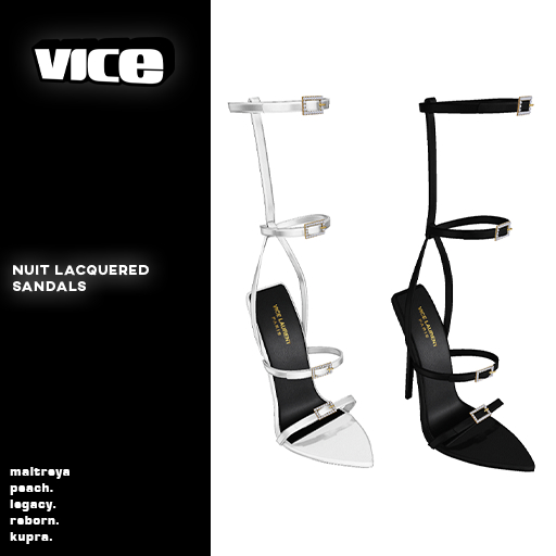 VICE. Nuit Lacquered Sandals "Exclusive Bundle"
