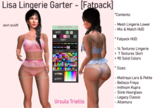6505 Lisa Lingerie Garter - [Fatpack]