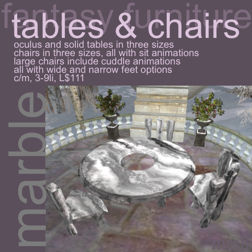 fantasy furniture - tables & chairs - marble