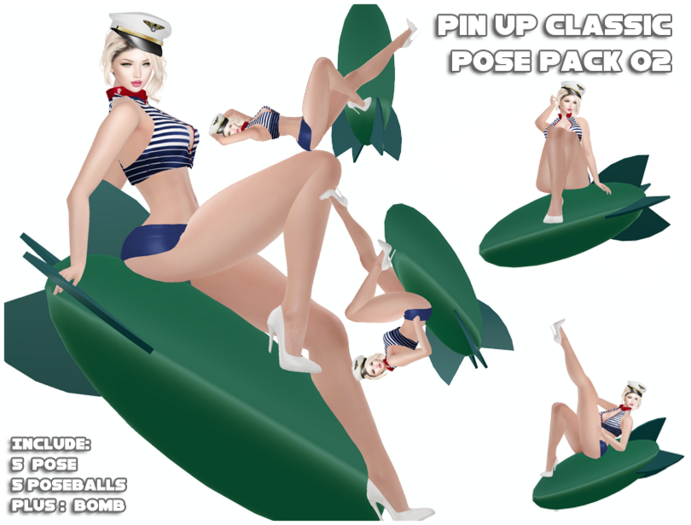 Pose Pack pin up bomb ww2
