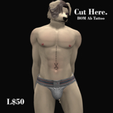 Cut Here - BOM Ab Tattoo
