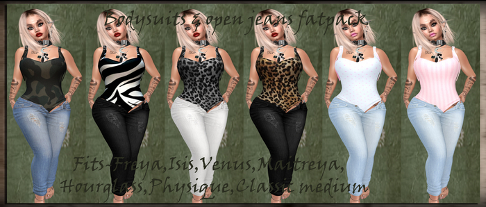bodysuit & open jeans-DEMO