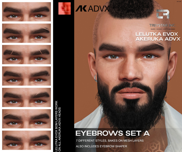 { Treystar Inc. } - Eyebrows Set A - Fatpack [ Lel EvoX + AK ADVX ]