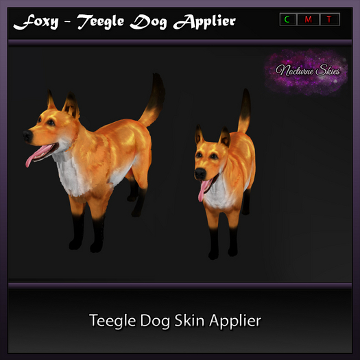 .:.Nocturne Skies.:. Foxy Teegle Dog Applier