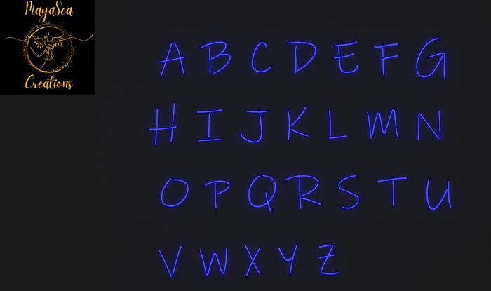 Neon Letters Full Perm Mesh ♥