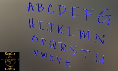 Second Life Rae Letters Second Life Marketplace - Neon Letters Full Perm Mesh ♥
