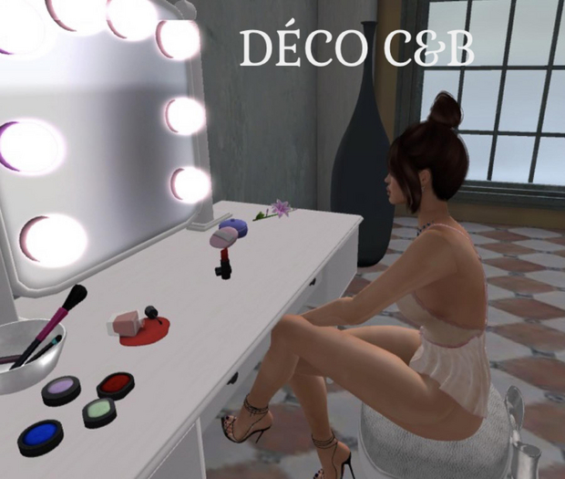 DECO C&B Vanity "fais moi belle" black & white
