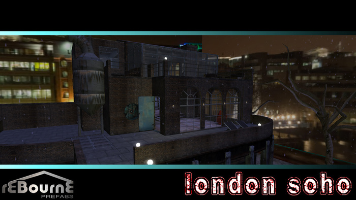 reBourne London Soho apartment (city skybox england thames factory warehouse grunge feel steampunk house shabby chic )