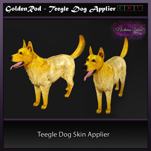 .:.Nocturne Skies.:. Goldenrod Teegle Dog Applier