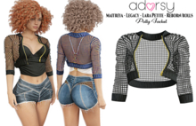 adorsy - Polly Jacket Black - Maitreya/Legacy-Nerido/Lara Petite/Reborn-Juicy-Rolls