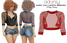 adorsy - Polly Jacket Deep Red - Maitreya/Legacy-Nerido/Lara Petite/Reborn-Juicy-Rolls