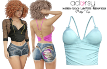 adorsy - Polly Top Light Blue - Maitreya/Legacy-Nerido/Lara Petite/Reborn-Juicy-Rolls