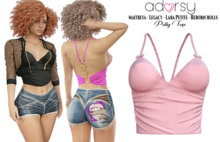 adorsy - Polly Top Pink - Maitreya/Legacy-Nerido/Lara Petite/Reborn-Juicy-Rolls