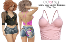adorsy - Polly Top Soft Pink - Maitreya/Legacy-Nerido/Lara Petite/Reborn-Juicy-Rolls