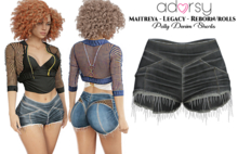 adorsy - Polly Denim Shorts Black - Maitreya/Legacy/Reborn-Rolls