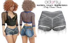 adorsy - Polly Denim Shorts Grey - Maitreya/Legacy/Reborn-Rolls