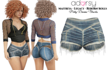 adorsy - Polly Denim Shorts Dirty - Maitreya/Legacy/Reborn-Rolls