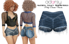 adorsy - Polly Denim Shorts Dark Blue - Maitreya/Legacy/Reborn-Rolls