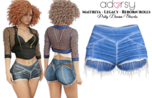 adorsy - Polly Denim Shorts Cornflower - Maitreya/Legacy/Reborn-Rolls