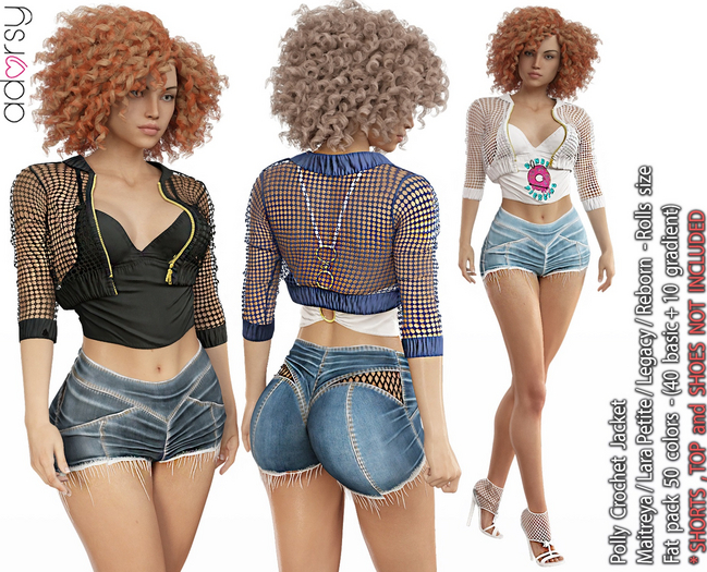 adorsy - Polly Jacket Fatpack - Maitreya/Legacy-Nerido/Lara Petite/Reborn-Juicy-Rolls