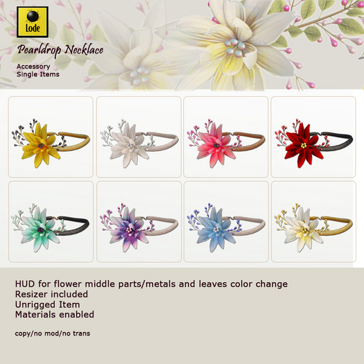 *LODE* Accessory - Pearldrop Necklace [Full Pack]