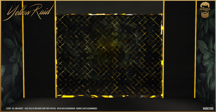 Second Life Marketplace - Yellow Raid Backdrop - The Bearded Guy