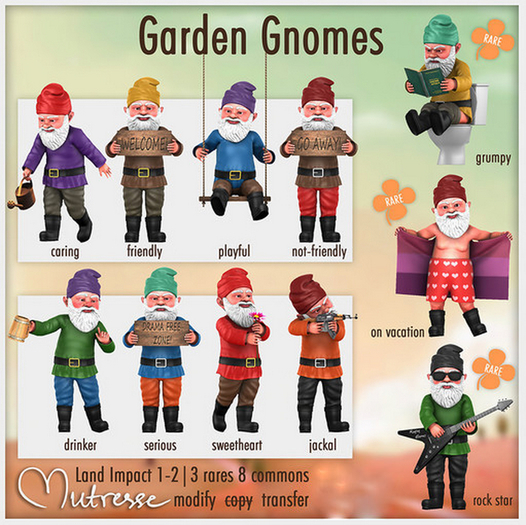 10 Mutresse - On vacation Gnome - RARE