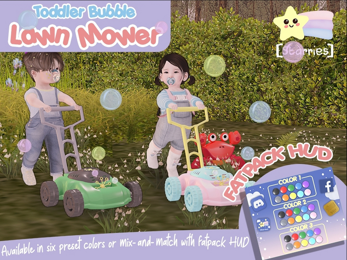 [Starries] Wearable Toddler Bubble Lawn Mower - Fatpack and Fatpack HUD