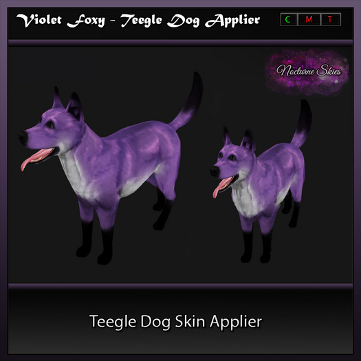 .:.Nocturne Skies.:. Violet Foxy Teegle Dog Applier