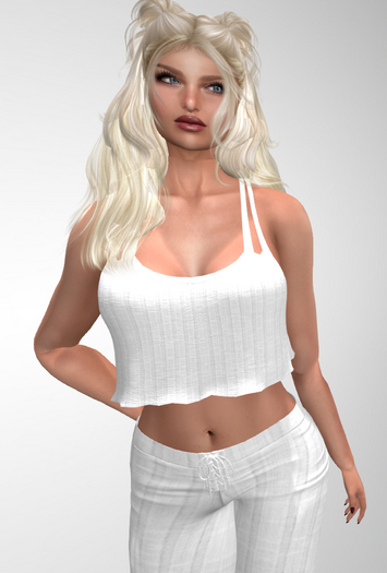 ZJS GISELLE LOOSE FITTING PANTS AND TOP WHITE-MAITREYA-FREYA-HG-LEGACY-ISIS