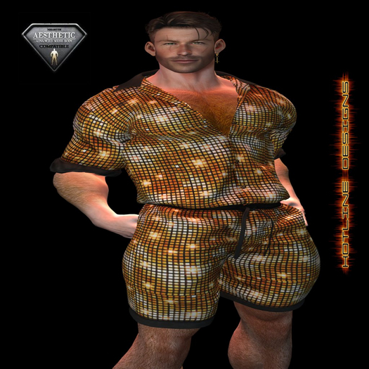 HOTLINE DISCO PLAY SUIT GOLD AESTHETIC