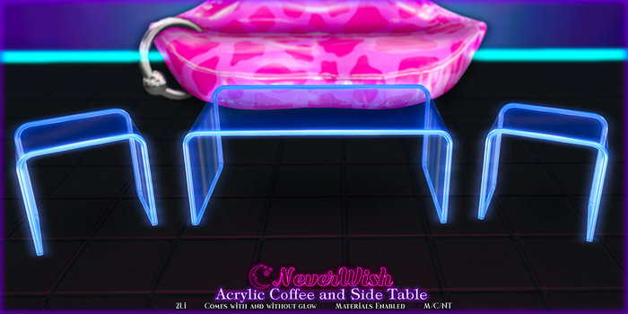 *NeverWish* Acrylic Tables - Blue