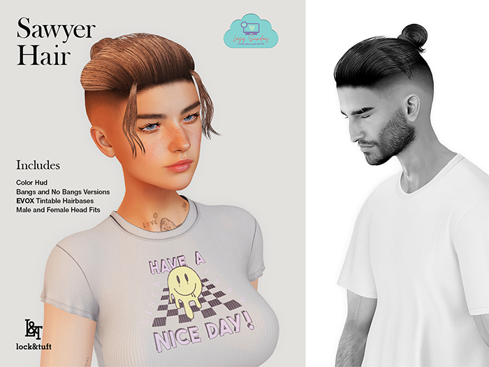 lock&tuft - sawyer hair (add)