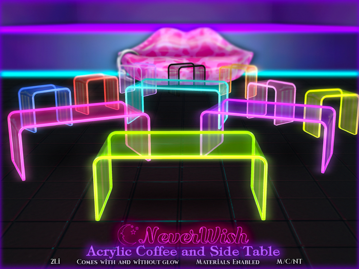 *NeverWish* Acrylic Tables - Fatpack