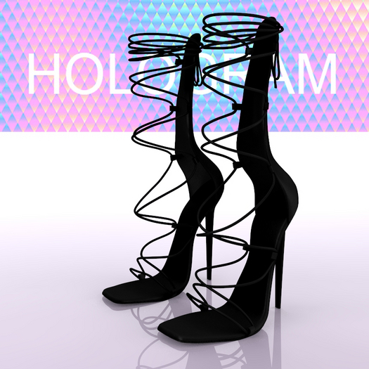 Black Strappy Heels Maitreya
