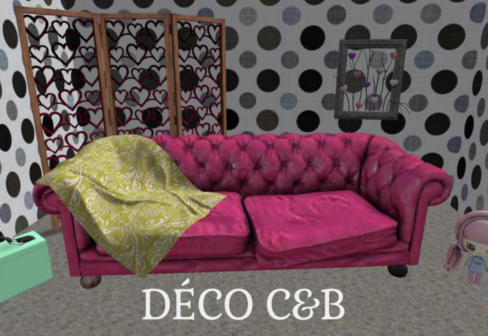 DECO C&B Chesterfield "Lupanar" pink & yellow
