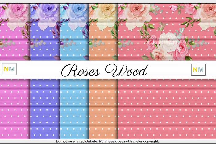Full Perm Textures Roses Wood