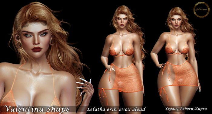 ::G.B-Valentina Shape-Lelutka Erin Evox Head::