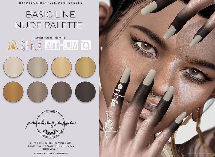 GENX - pecheresse. basic line - nude palette