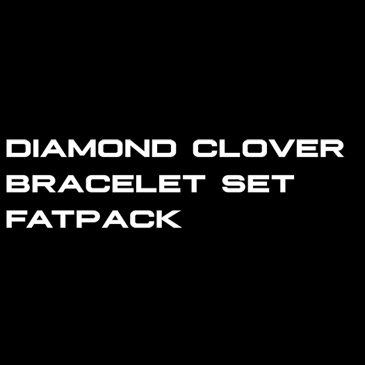 COCAINE. DIAMOND CLOVER STONE BRACELET SET - FATPACK