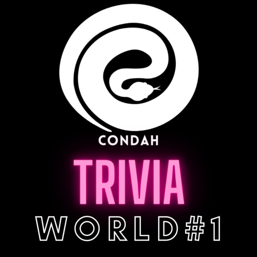 CONDAH Trivia - WORLD #1 - Trivia Card - 50 Questions