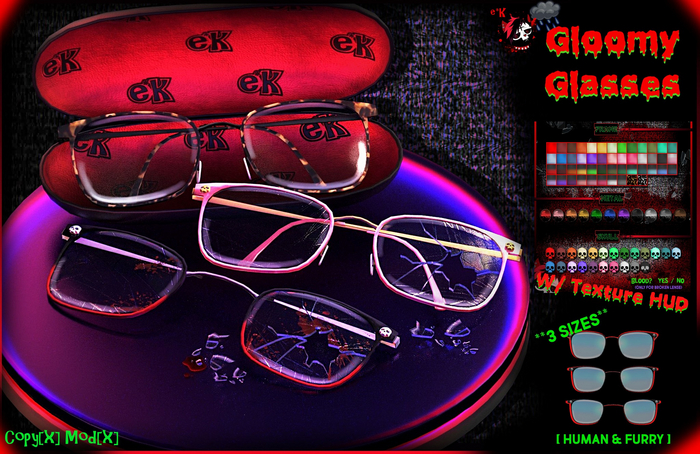 e*K Gloomy Glasses - [Human & Furry]