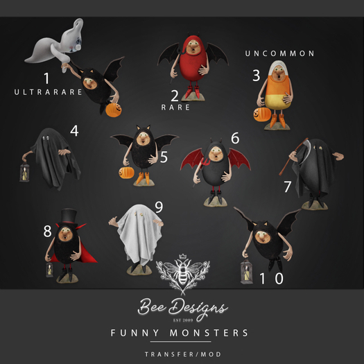 Bee Designs Funny Monsters Gacha 2 RARE