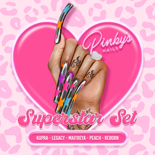 !! Pinky's Nails !! Superstar Set ' Square