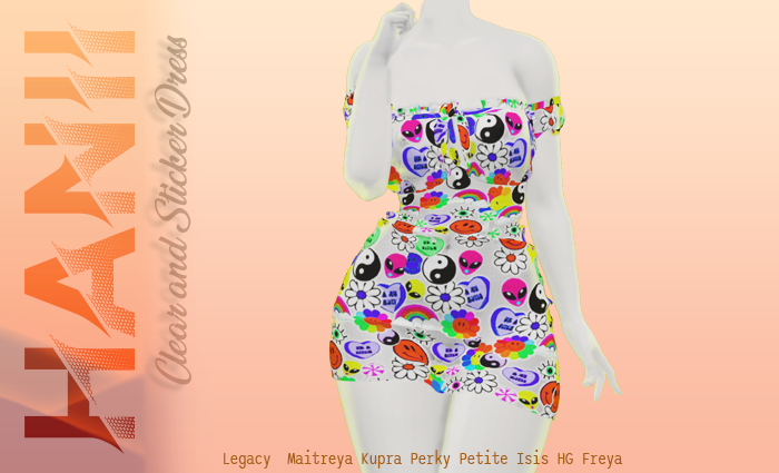 HANII - Clear&Sticker Dress RED